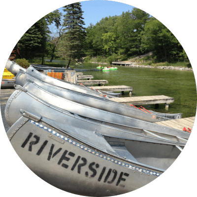 Riverside family canoe