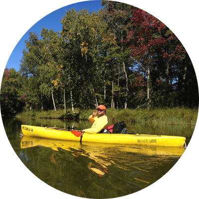 7 single kayaker in yellow sit in kayak